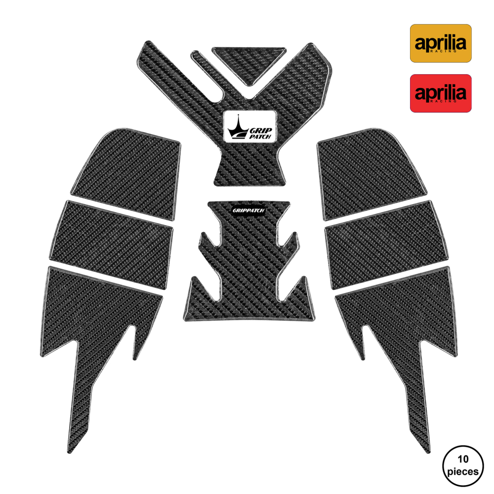 Grippatch Aprilia RS660 (2025) ile Uyumlu Kaydırmaz 6D Karbon 10 Parça Tank Pad Seti GC61