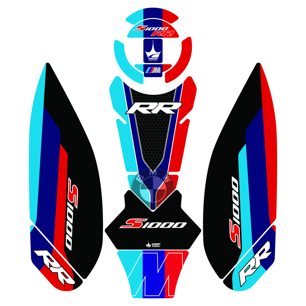 Grippatch BMW S1000RR (2023-2025) Uyumlu 13 Parça Tank Pad Seti GC43-2