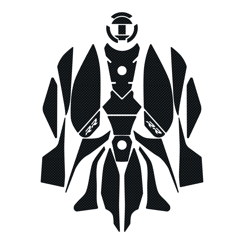 Grippatch BMW S1000RR (2025) Uyumlu Kaydırmaz 6D Karbon 28 Parça Tank Pad Seti GC-96