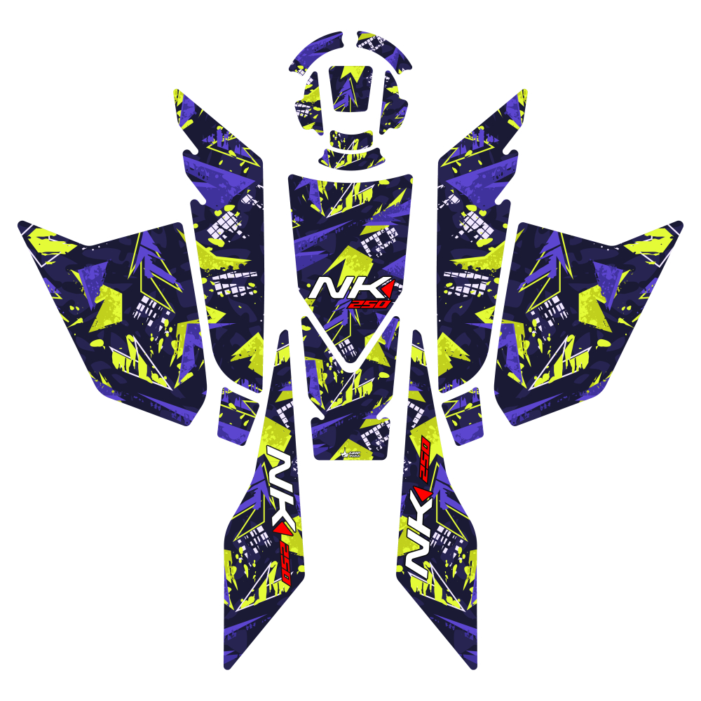 Grippatch CF MOTO 250 NK (2023) Uyumlu 15 Parça Tank Pad Seti GC17-R2