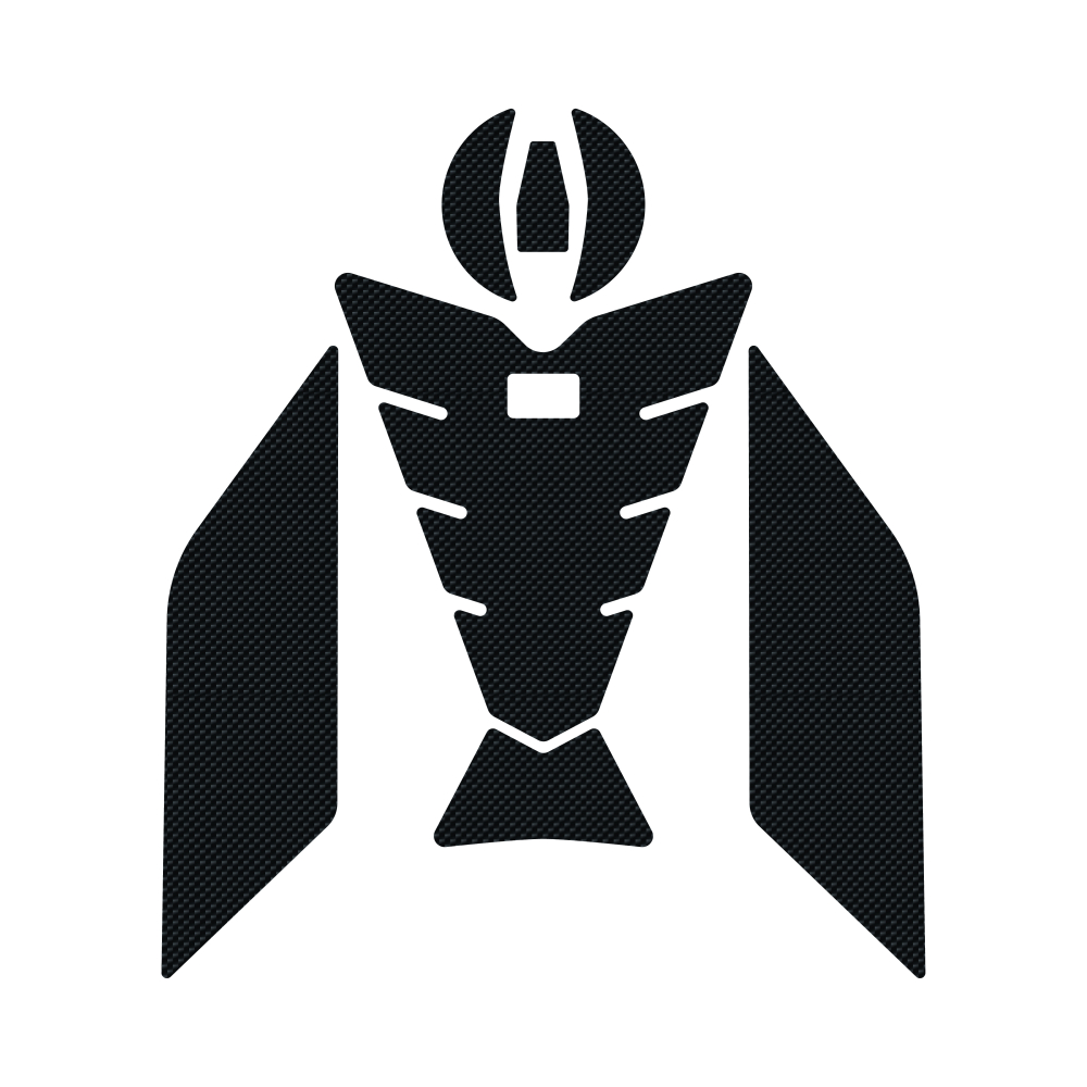 Grippatch Kawasaki ZX-4RR (2025) Uyumlu Kaydırmaz 6D Karbon 8 Parça Tank Pad Seti GC50