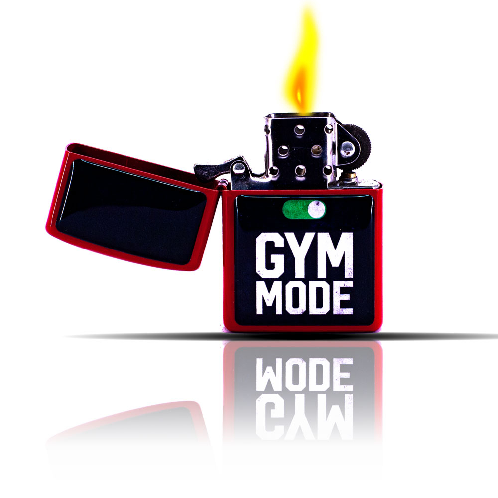 Gym Mode On Kırmızı Zippo Tarzı Benzinli Çakmak