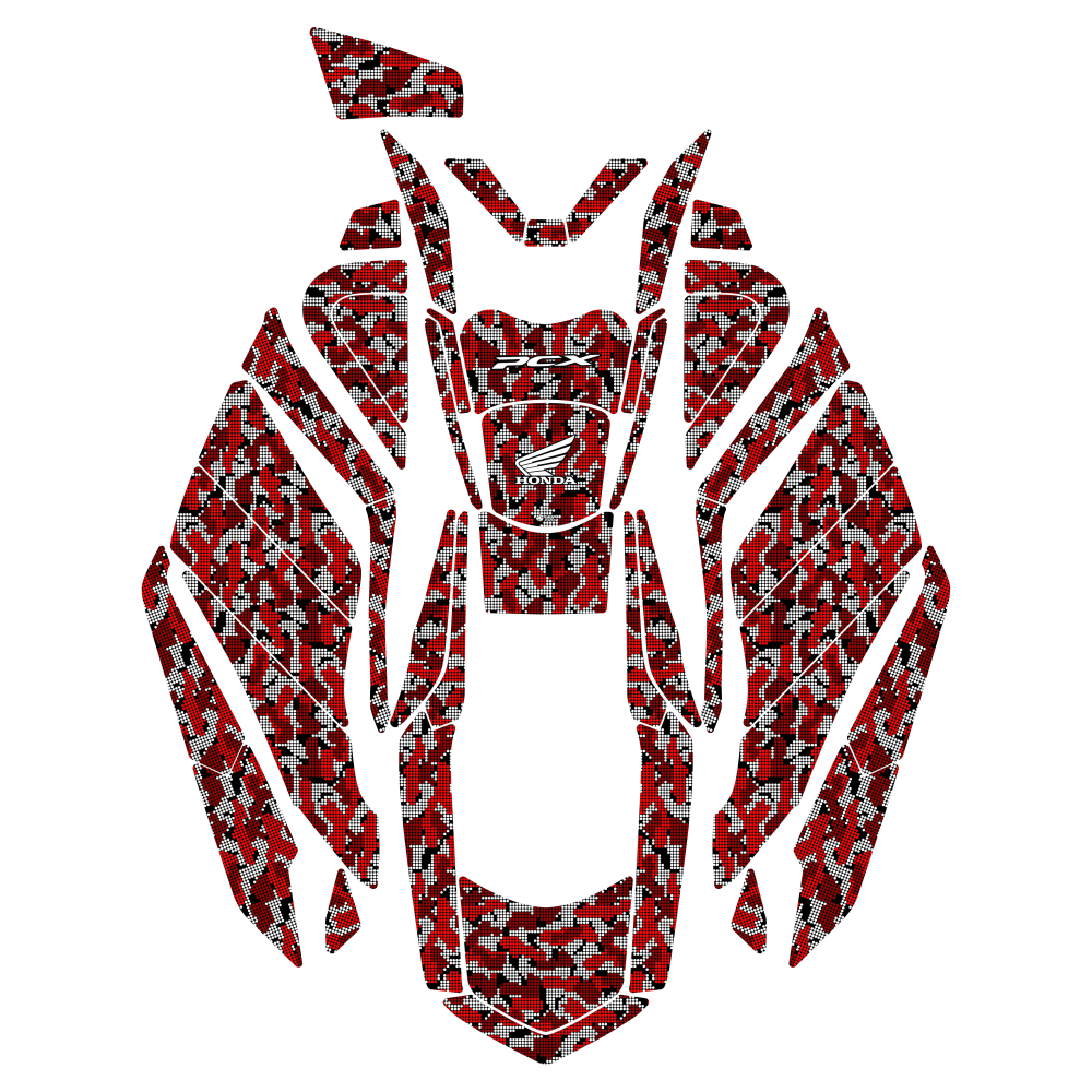 Honda PCX 125 (2025) Uyumlu 43 Parça Renkli Tank Pad Seti GC40-R4