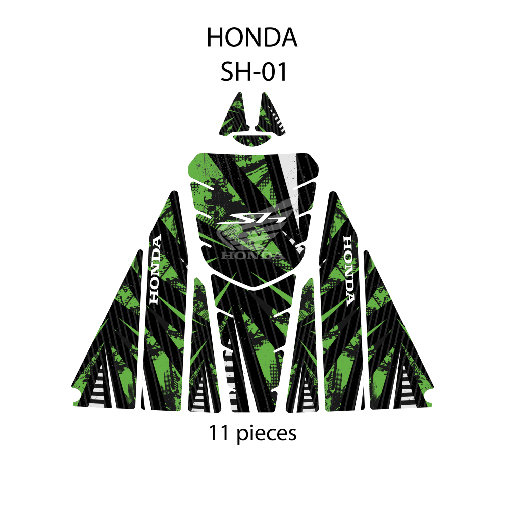 Grippatch Honda SH-125 ( 2024 ) ile Uyumlu 11 Parça Tank Pad Seti GC21-1