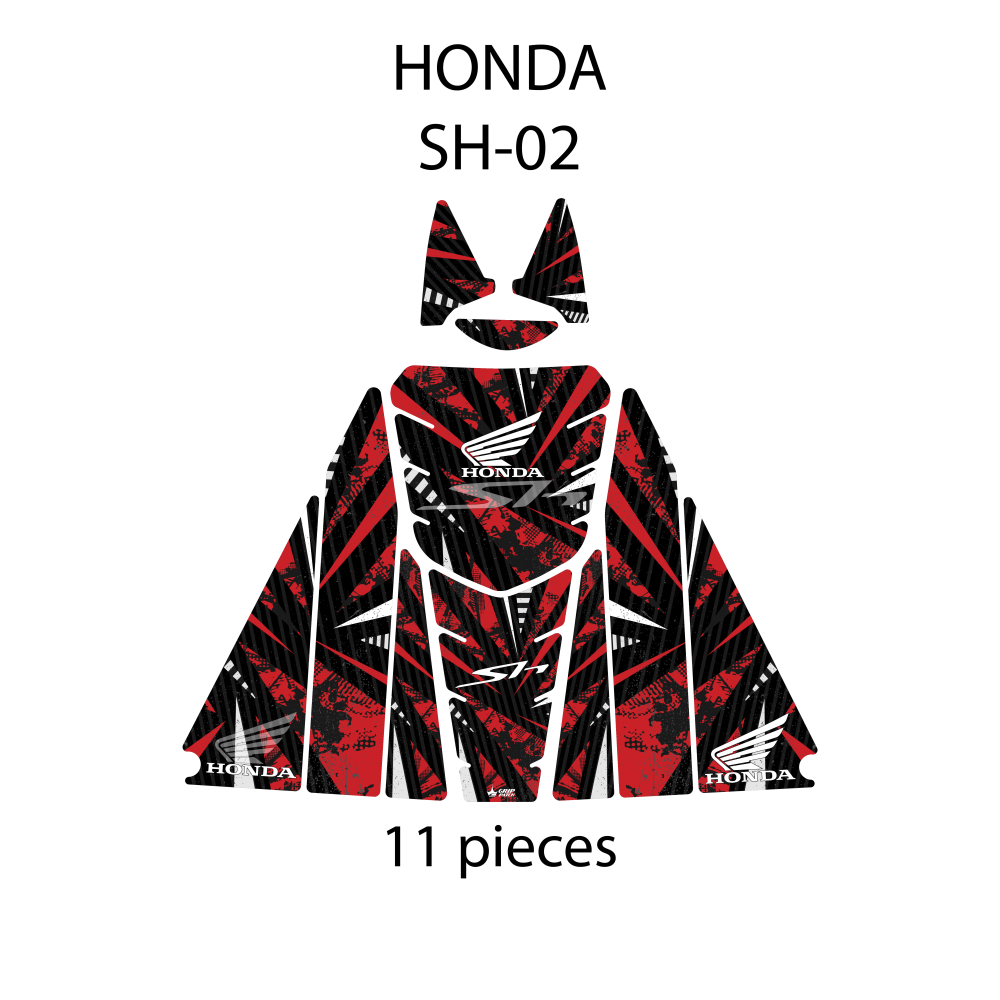 Grippatch Honda SH-125 ( 2024 ) ile Uyumlu 11 Parça Tank Pad Seti GC21-2
