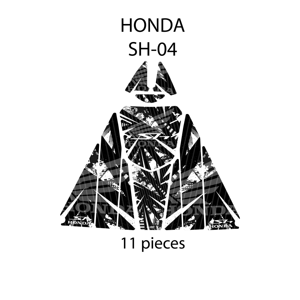 Grippatch Honda SH-125 ( 2024 ) ile Uyumlu 11 Parça Tank Pad Seti GC21-4