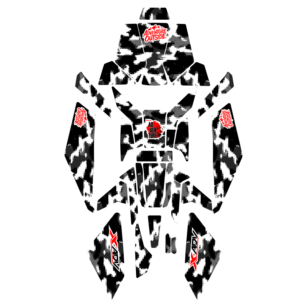 Honda X-ADV (2025) ile Uyumlu Renkli Tank Pad Seti 33 Parça GC53-5