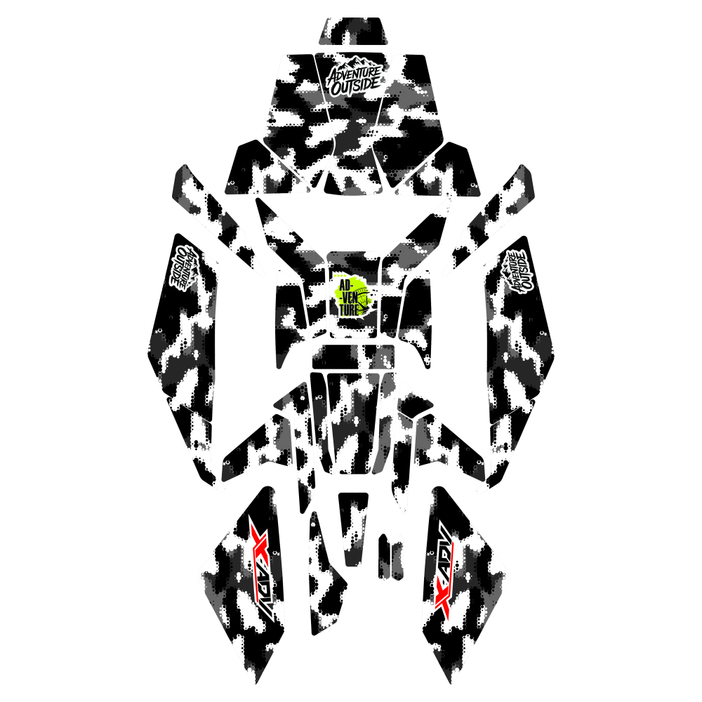 Honda X-ADV (2025) ile Uyumlu Renkli Tank Pad Seti 33 Parça GC53-6