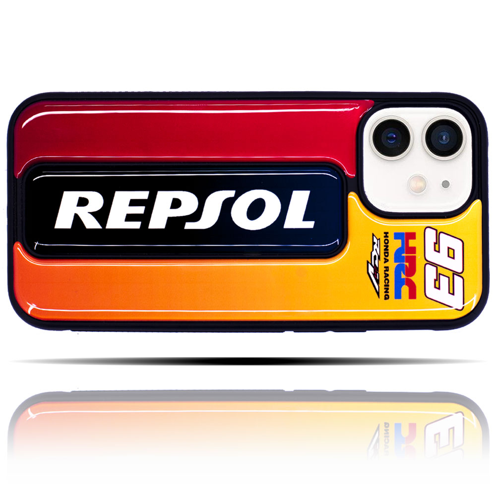Apple IPhone 12 Uyumlu Honda HRC Repsol Sarı Kırmızı Yumuşak Silikon Telefon Kılıfı