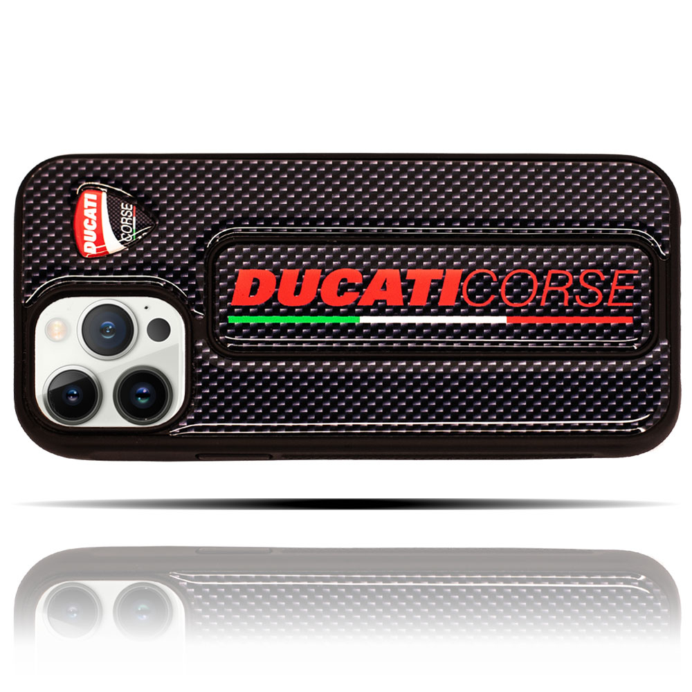 Apple IPhone 13 Pro Uyumlu Ducati Corse Siyah Yumuşak Silikon Telefon Kılıfı