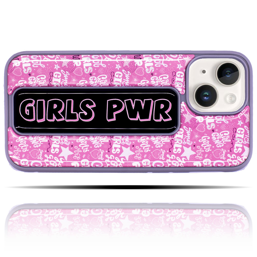 Apple IPhone 14 Uyumlu Girls Power Pembe Mor Yumuşak Silikon Telefon Kılıfı