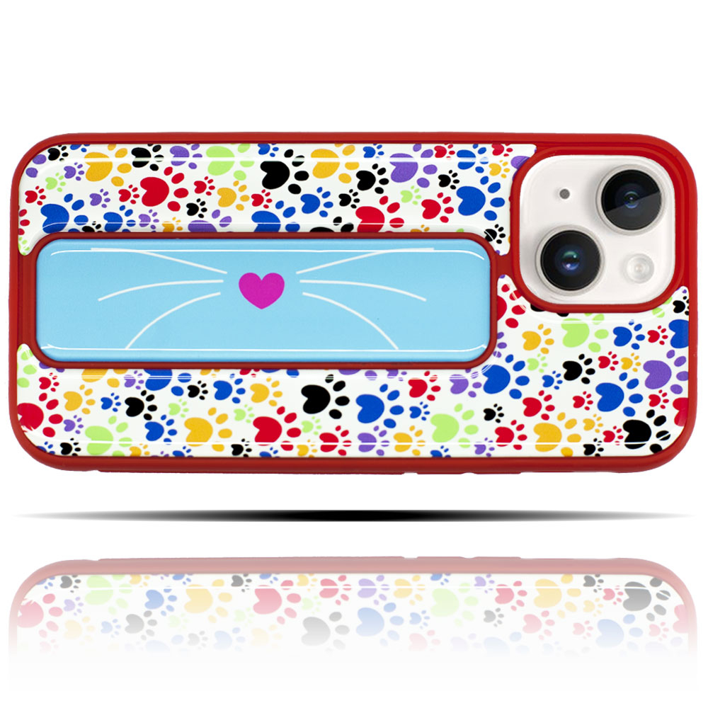 Apple IPhone 14 Plus Pati Desenli Kırmızı Yumuşak Silikon Telefon Kılıfı