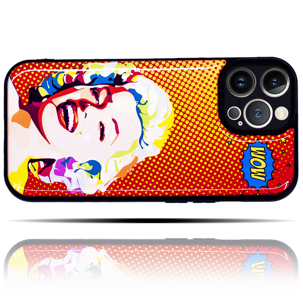 Apple IPhone 14 Pro Max Uyumlu Marilyn Monroe Pop Art Yumuşak Silikon Telefon Kılıfı