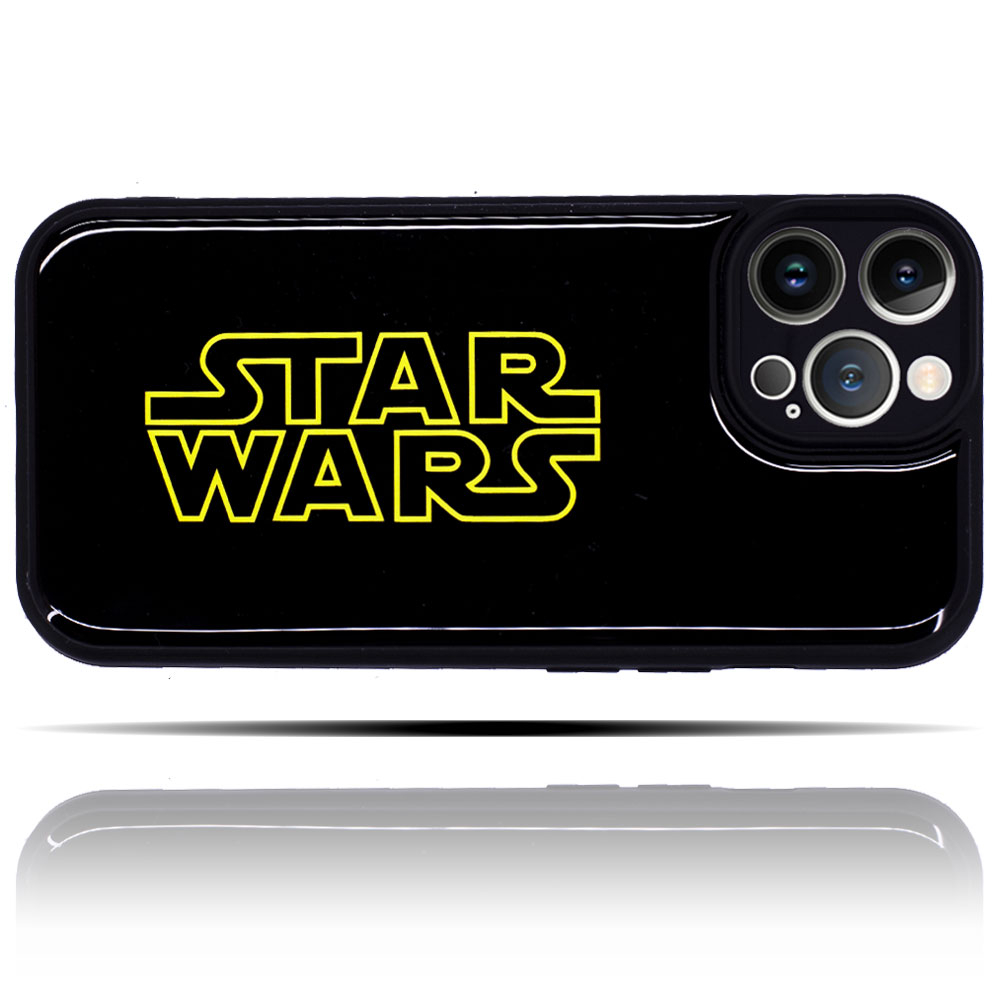 Apple IPhone 14 Pro Max Uyumlu Star Wars Siyah Yumuşak Silikon Telefon Kılıfı