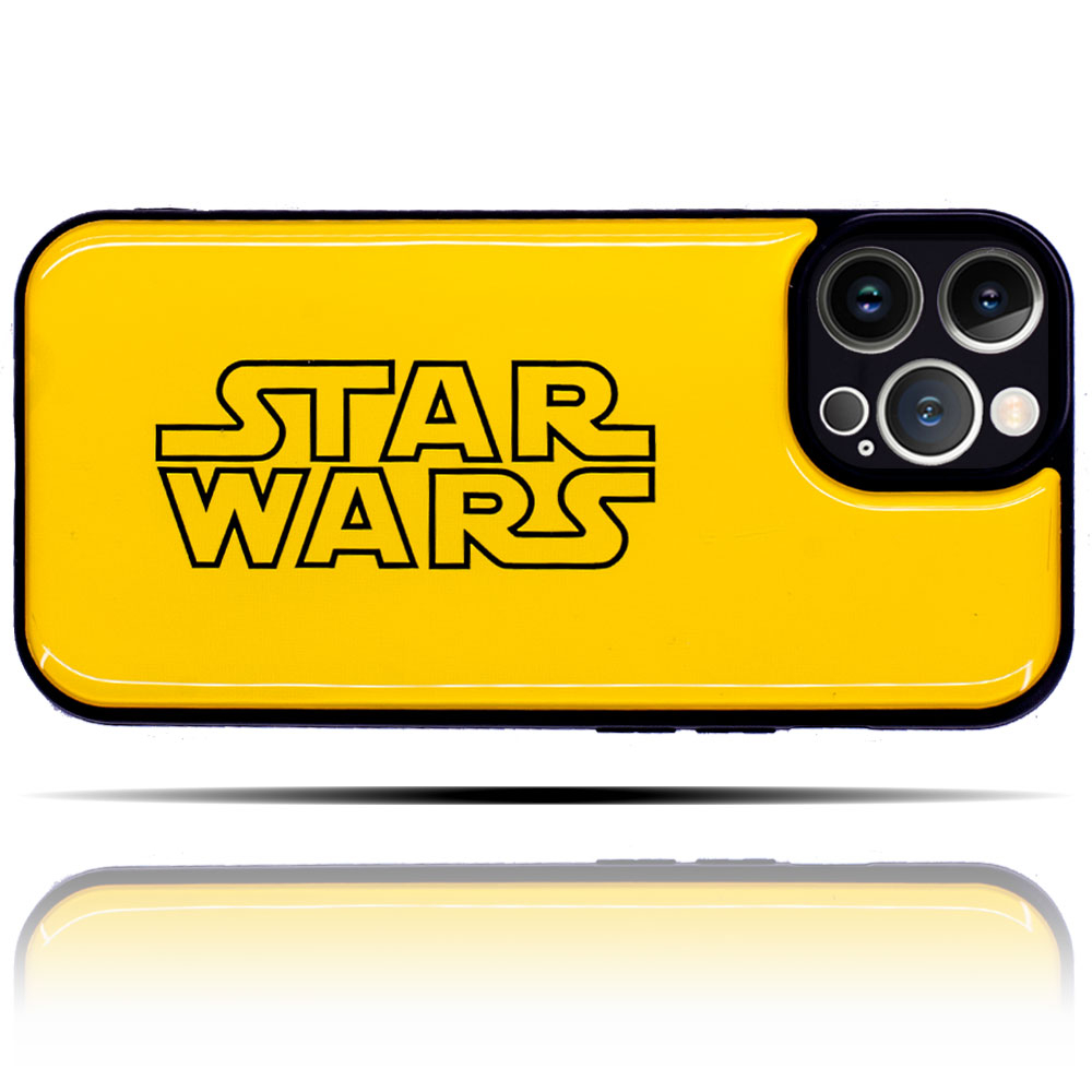 Apple IPhone 14 Pro Max Uyumlu Star Wars Sarı Yumuşak Silikon Telefon Kılıfı