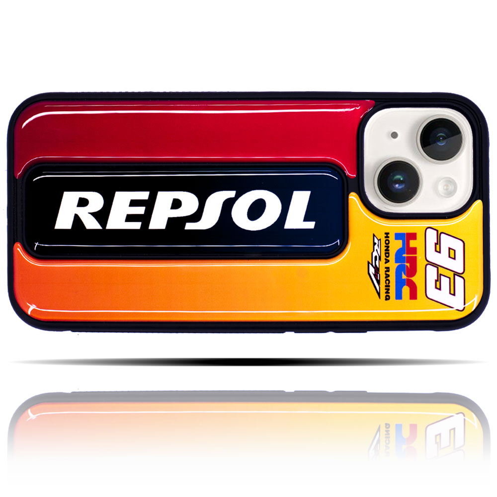 Apple IPhone 14 Uyumlu Honda HRC Repsol Sarı Kırmızı Yumuşak Silikon Telefon Kılıfı