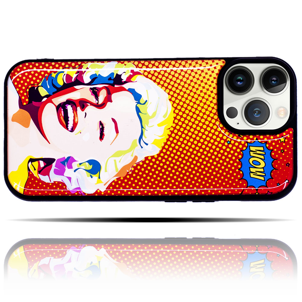 Apple IPhone 15 Pro Uyumlu Marilyn Monroe Pop Art Yumuşak Silikon Telefon Kılıfı