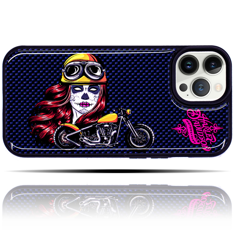 Apple IPhone 15 Pro Max Uyumlu Harley Davidson Lady Yumuşak Silikon Telefon Kılıfı