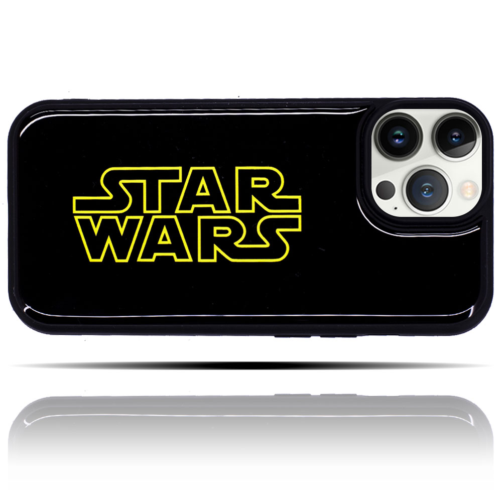 Apple IPhone 15 Pro Max Uyumlu Star Wars Siyah Yumuşak Silikon Telefon Kılıfı