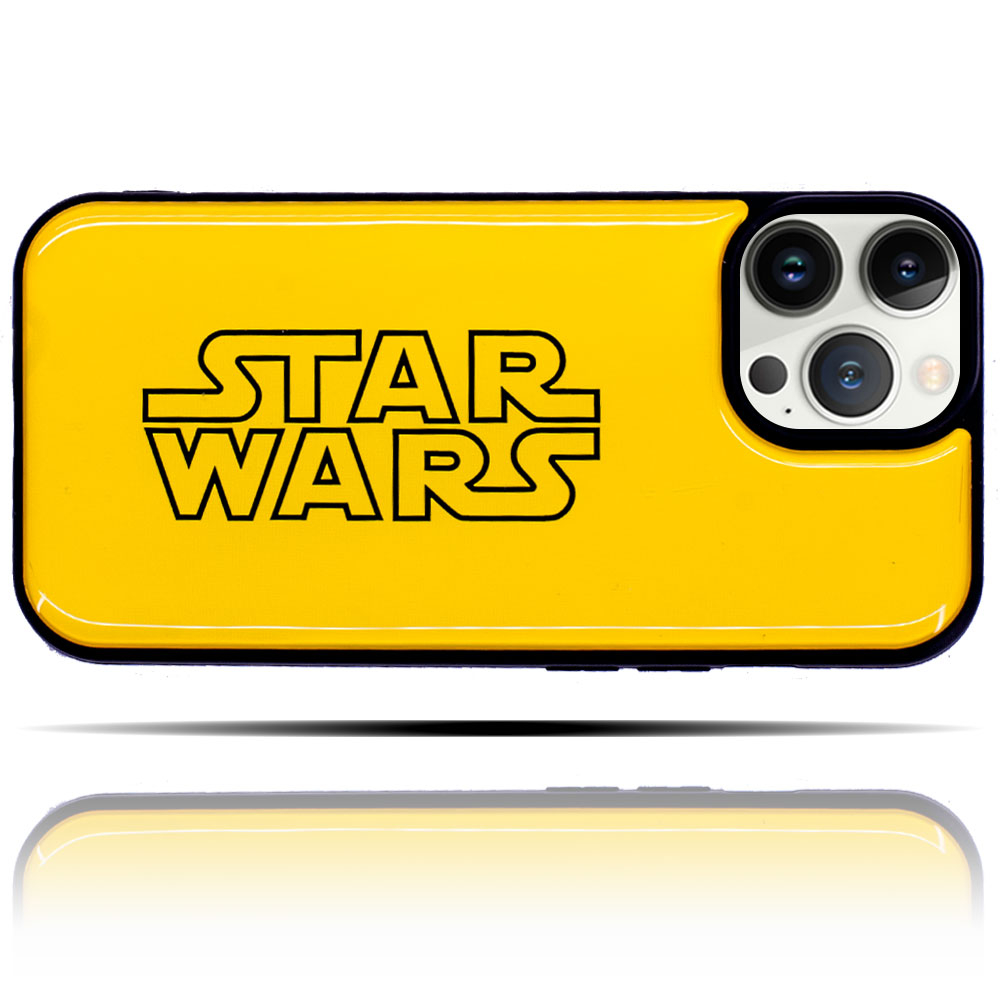 Apple IPhone 15 Pro Uyumlu Star Wars Sarı Yumuşak Silikon Telefon Kılıfı