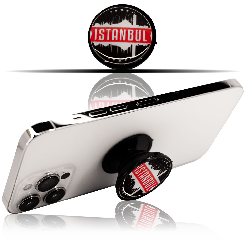 İstanbul Temalı Pop Socket Telefon Tutacağı, Parmak Tutucu Stand