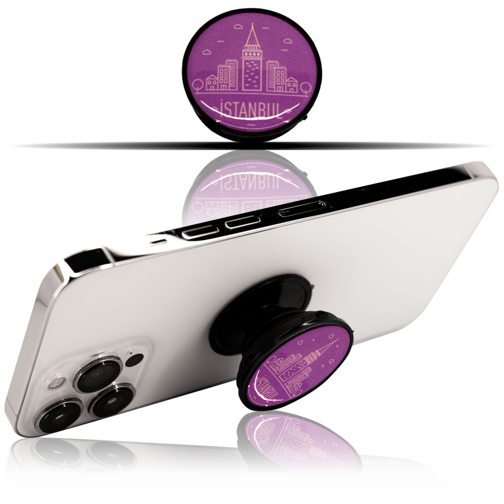 İstanbul Temalı Pop Socket Telefon Tutacağı, Parmak Tutucu Stand