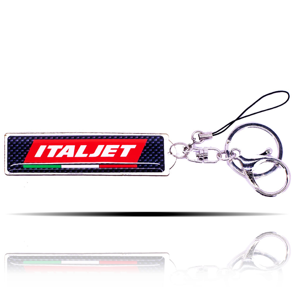 Italjet Logolu Karbon Desenli Anahtarlık