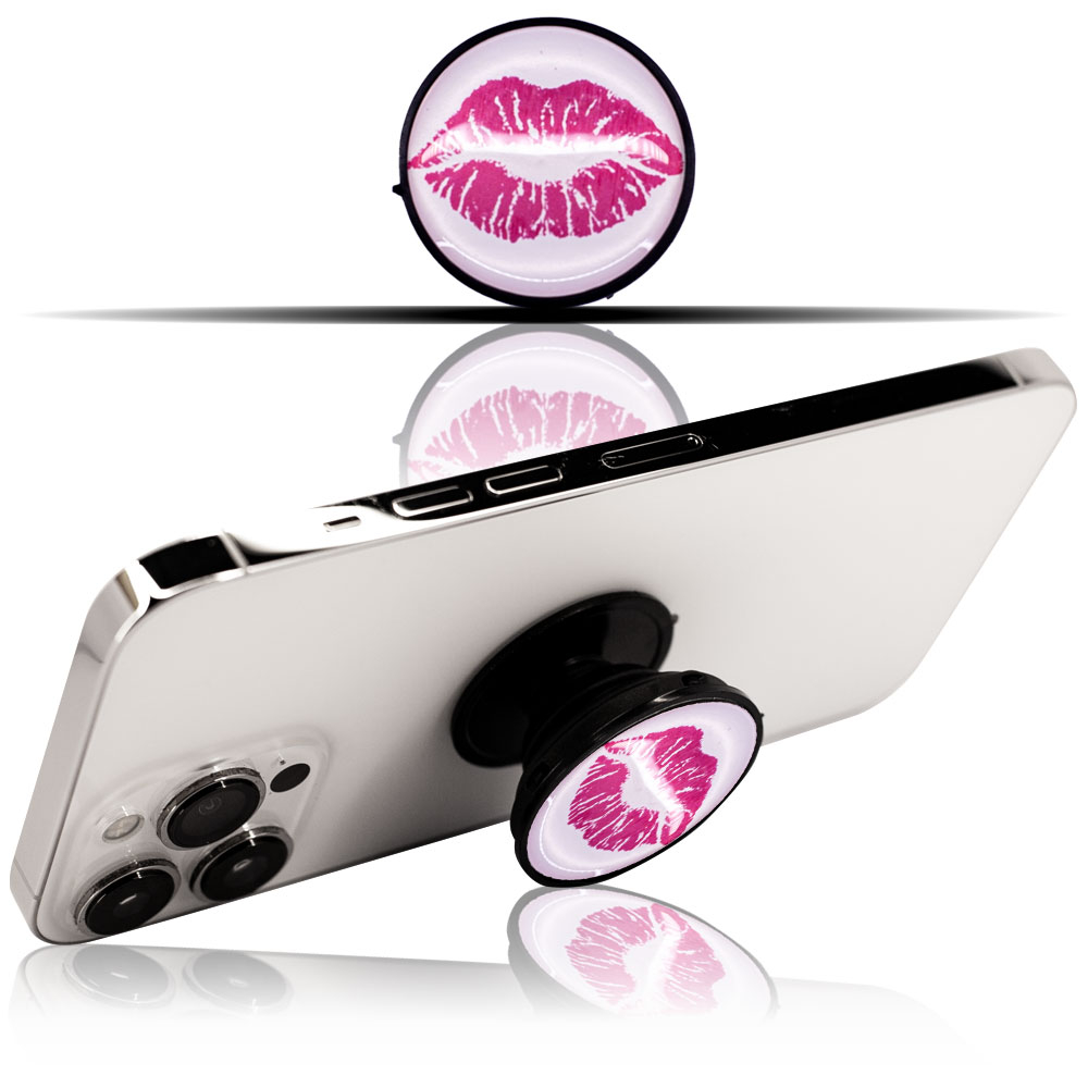 Dudak Desenli Pop Socket Telefon Tutacağı, Parmak Tutucu Stand