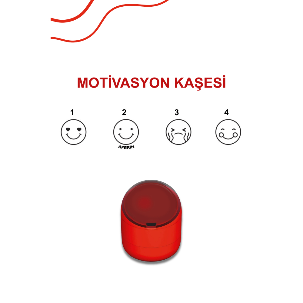 Öğretmen Öğrenci Motivasyon Kaşesi Kırmızı