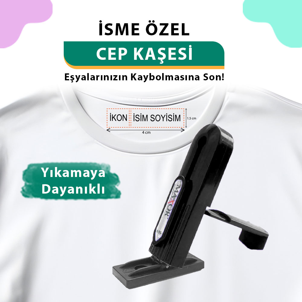 Siyah Cep Kaşesi, Elbise İsim Ve Kıyafet, Defter Kitap Kaşesi Anaokulu Kreş Etiket, Öğrenci Kaşesi