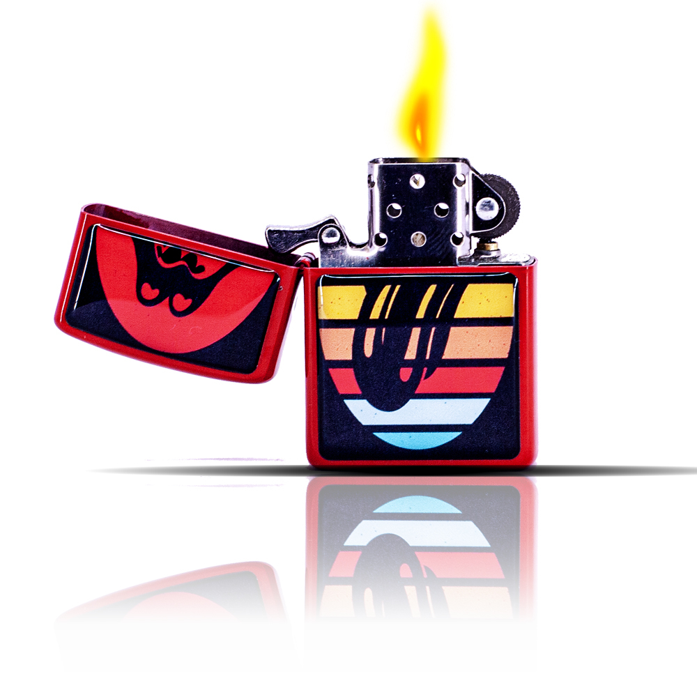 The Rolling Stone Kırmızı Zippo Tarzı Benzinli Çakmak