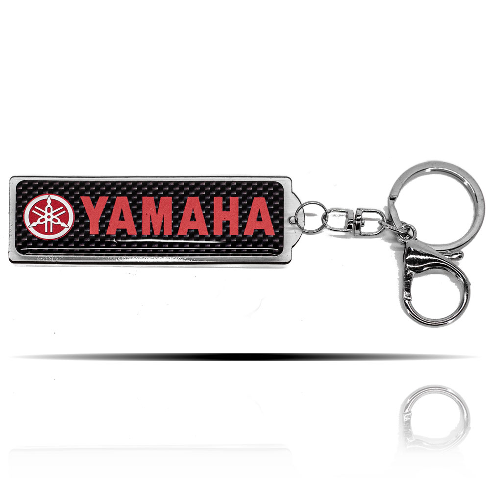 Yamaha Logolu Karbon Desenli Anahtarlık
